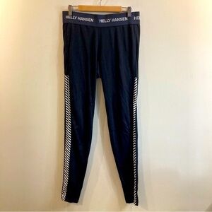 HELLY HANSEN Sz XL Base Layer With White Stripes  on Leg Leggings